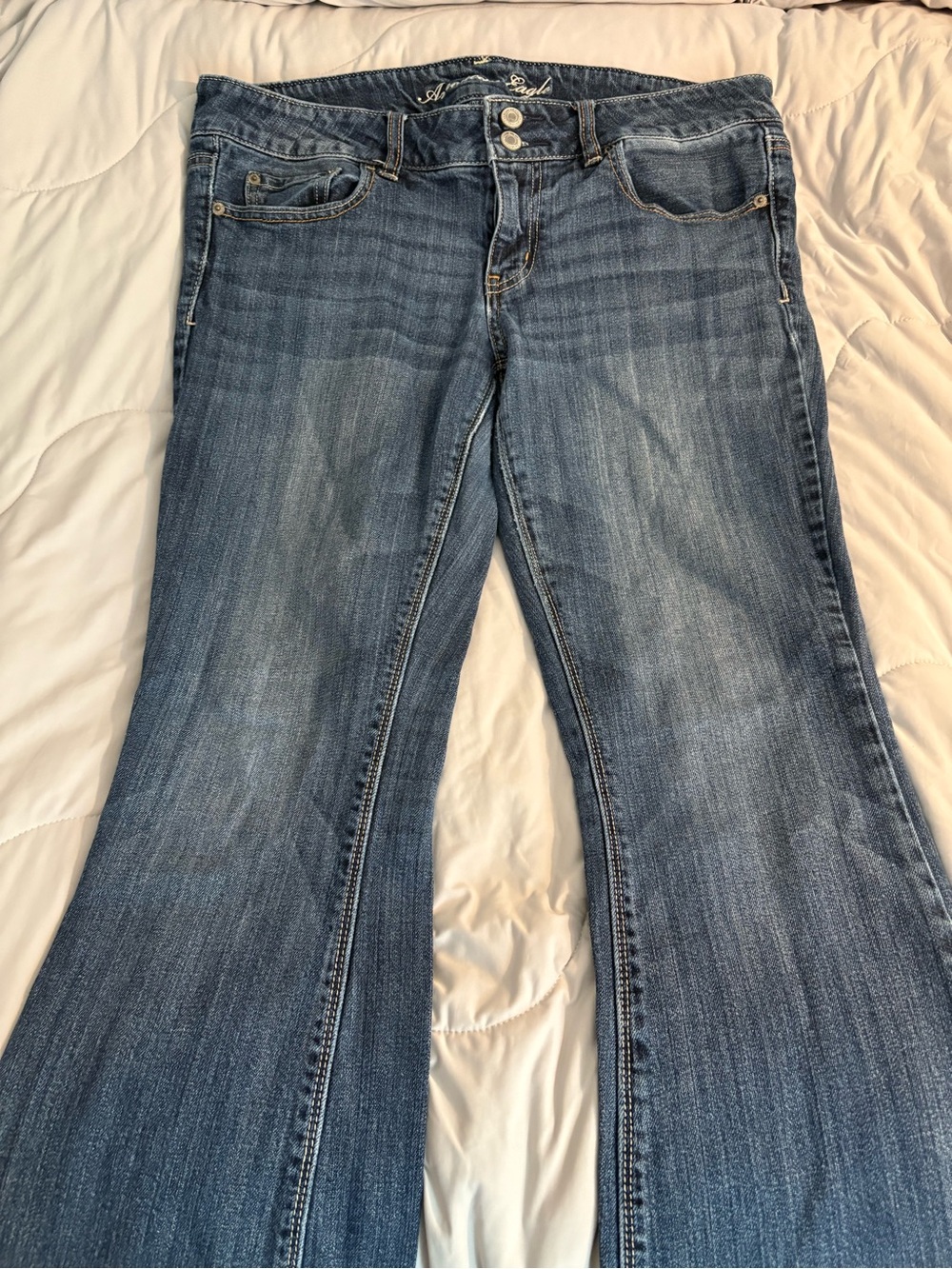 American Eagle Artist Stretch Vintage Flare Jeans 12 Short Y2K